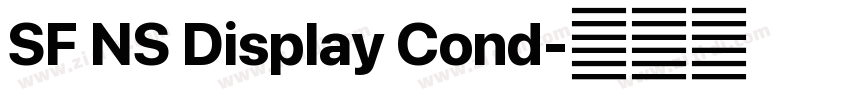 SF NS Display Cond字体转换